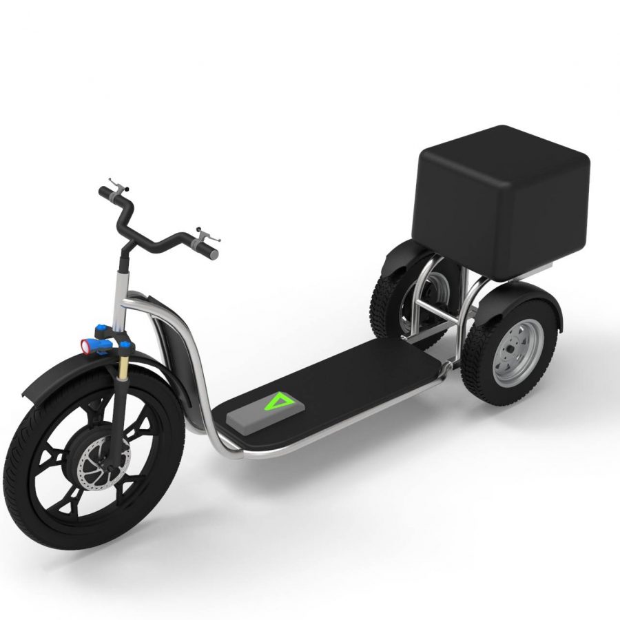 product rendering of e scooter